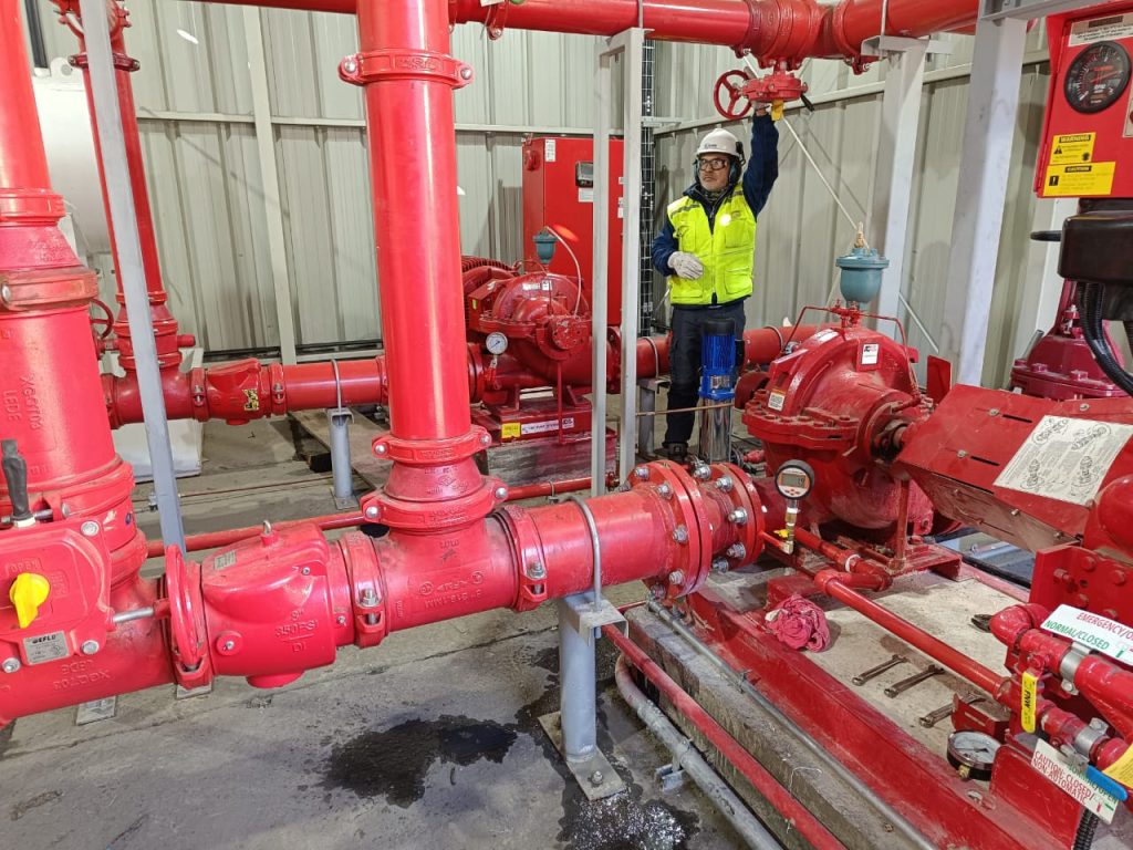 Mantención y montaje red de incendio.
