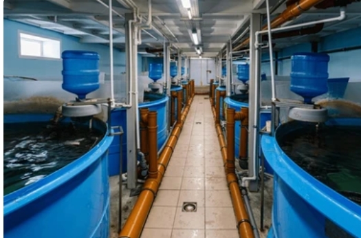 Pisciculturas con bombas visibles